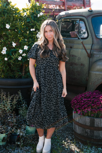 Moon Floral Tiered Dress