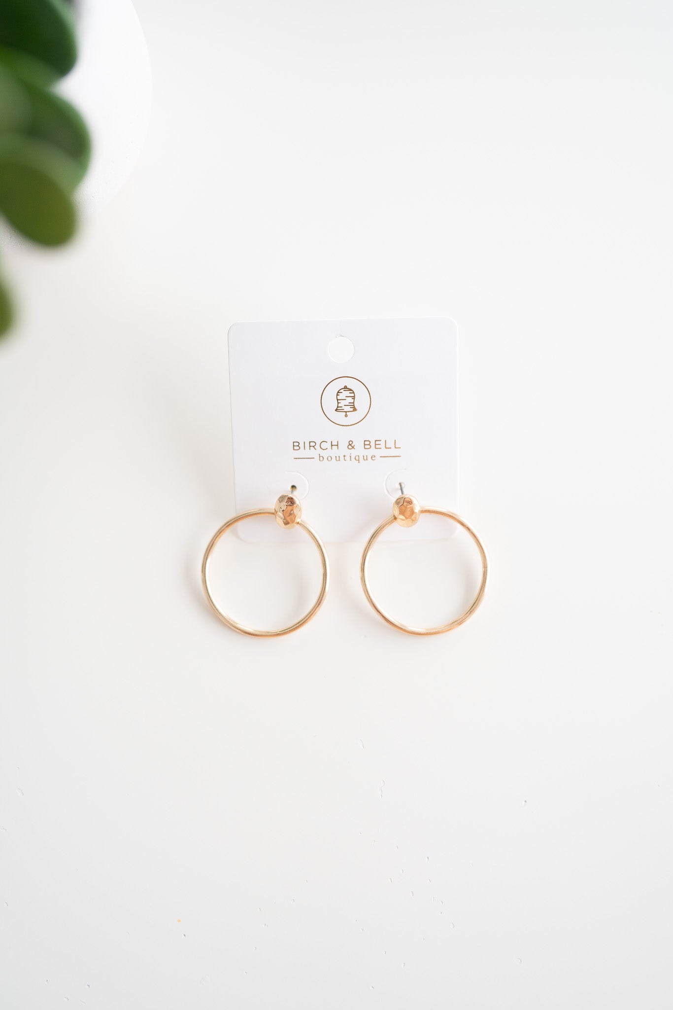 Gold Open Circle Earring