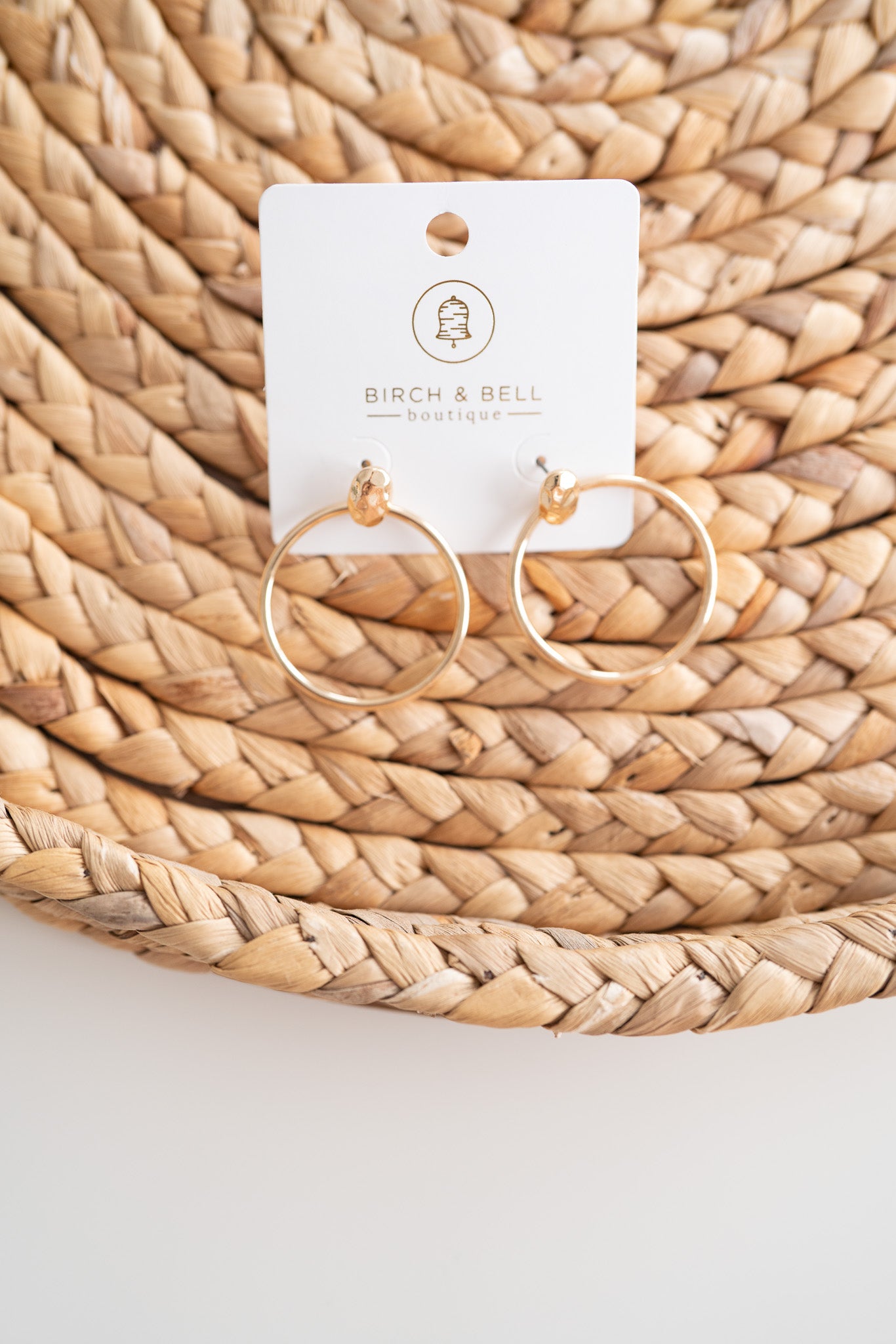 Gold Open Circle Earring