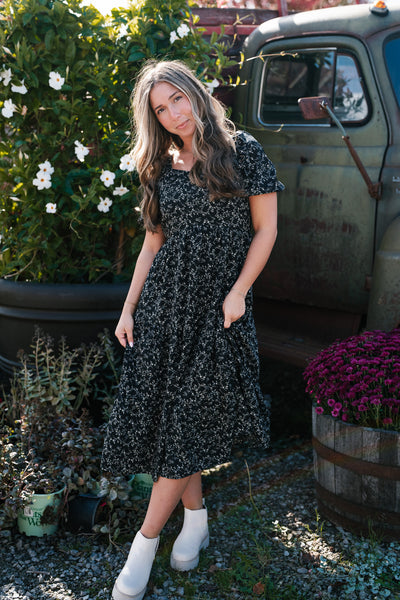 Moon Floral Tiered Dress