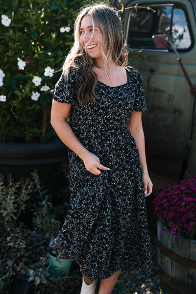 Moon Floral Tiered Dress