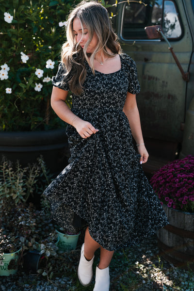 Moon Floral Tiered Dress