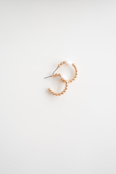 Golden Bead Hoops