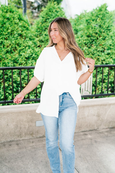 Pearl Drift Collared Top