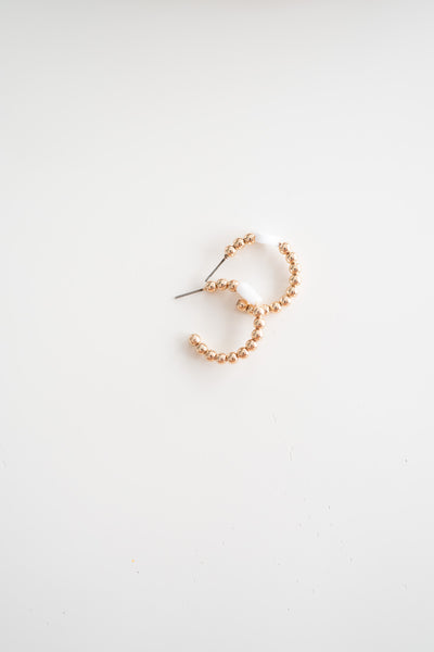 Golden Bead Hoops