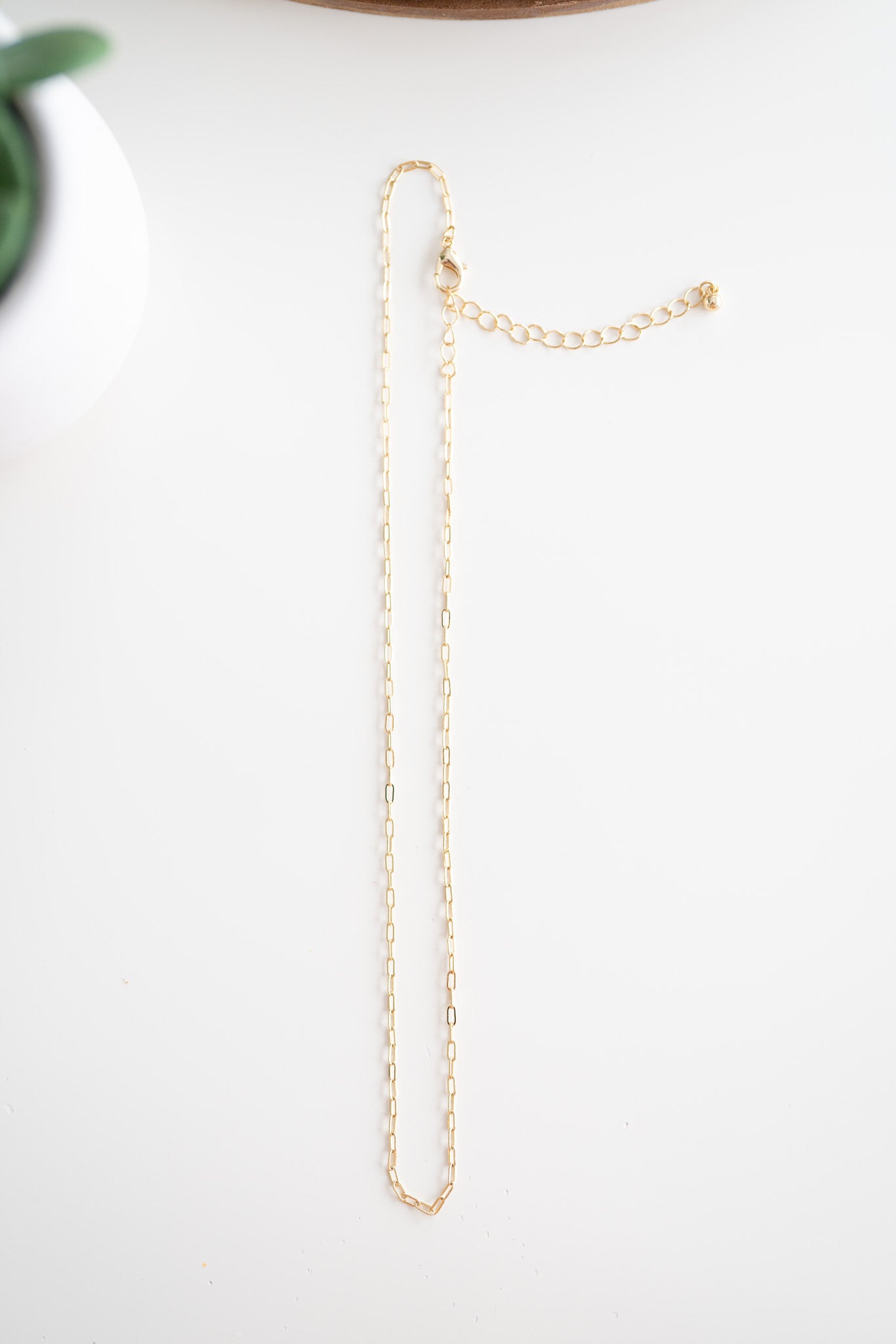 Dainty Gold Single Chain Necklace