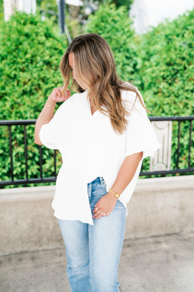 Pearl Drift Collared Top