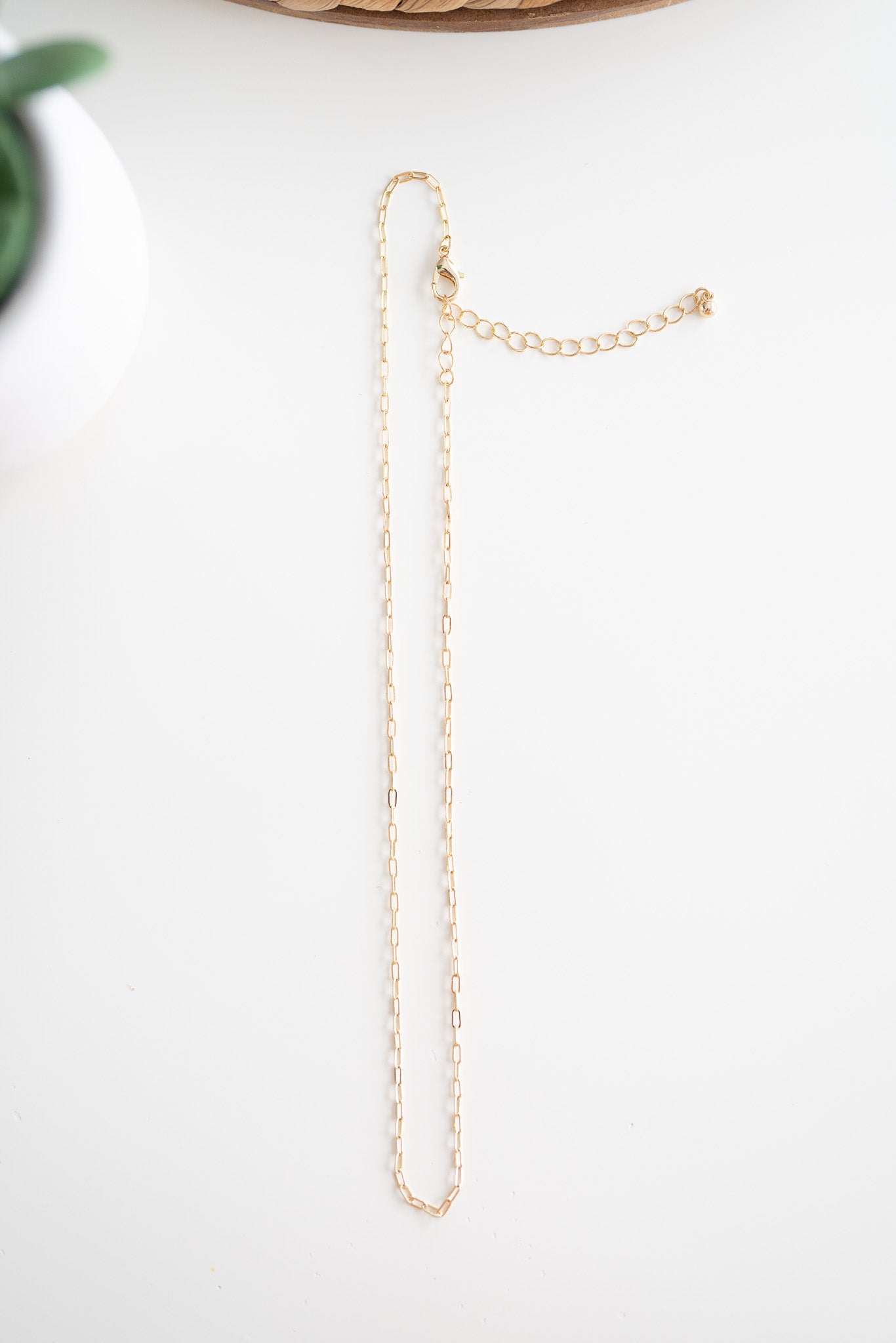 Dainty Gold Single Chain Necklace