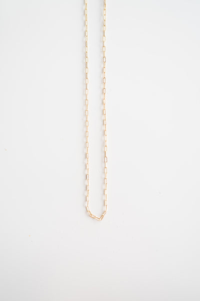 Dainty Gold Single Chain Necklace