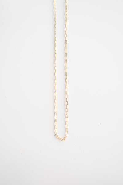 Dainty Gold Single Chain Necklace