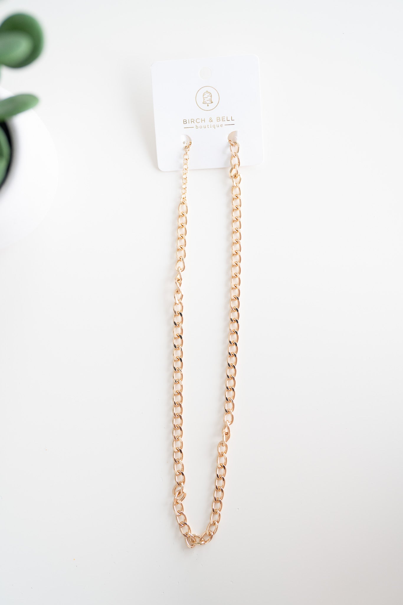 Curb Chain Gold Necklace