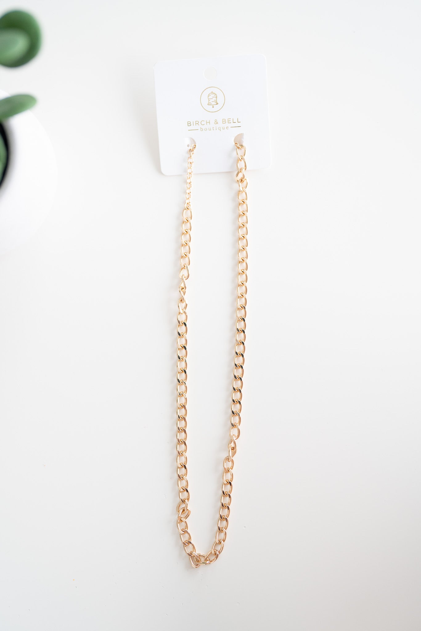 Curb Chain Gold Necklace