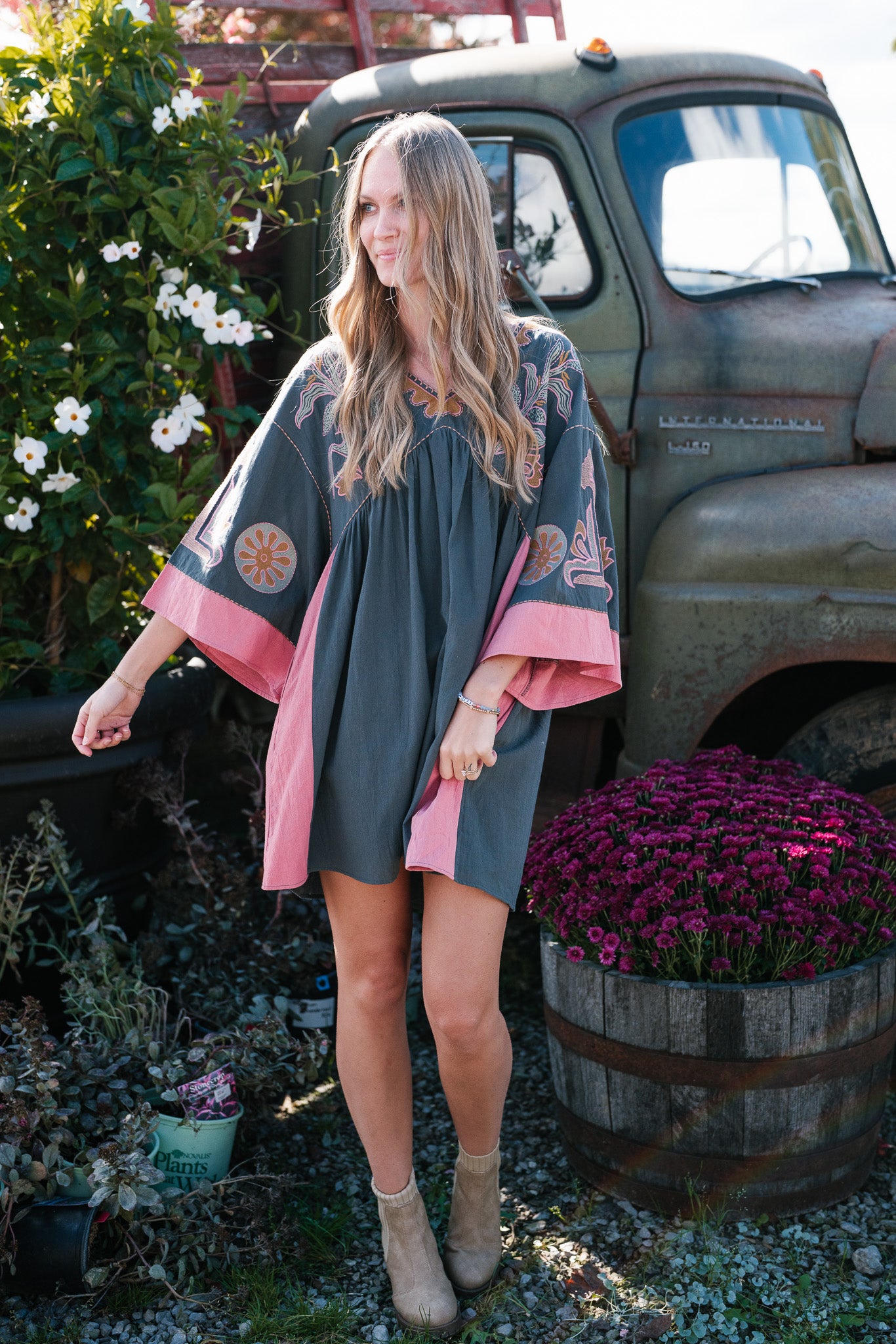 Boho Chic V Neck Tunic