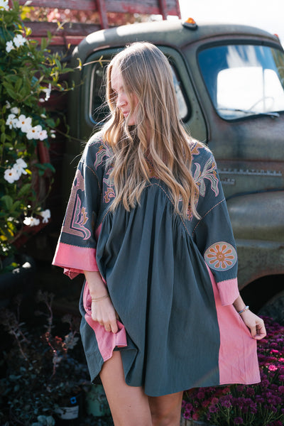 Boho Chic V Neck Tunic