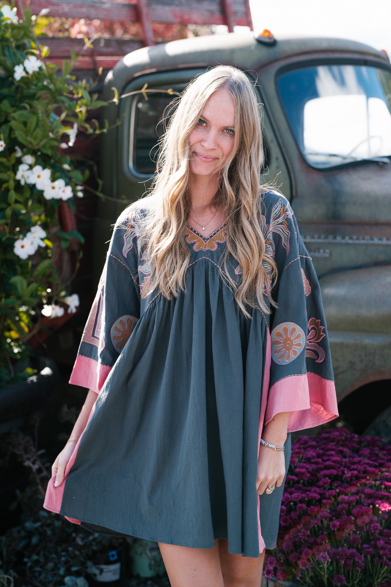 Boho Chic V Neck Tunic