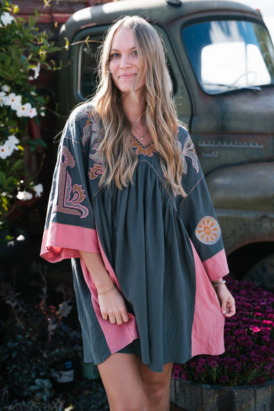 Boho Chic V Neck Tunic