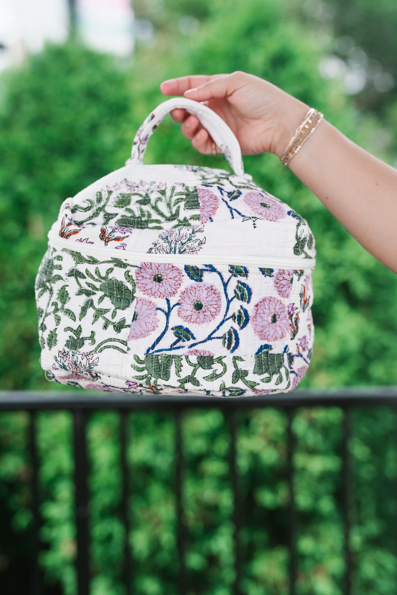 Lavender Fields Patchwork Make Up Bag
