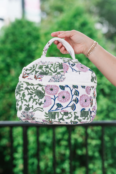 Lavender Fields Patchwork Make Up Bag