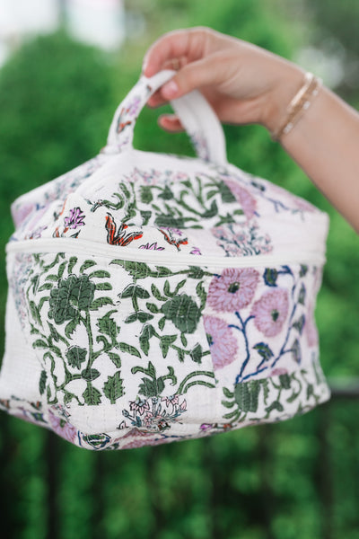 Lavender Fields Patchwork Make Up Bag