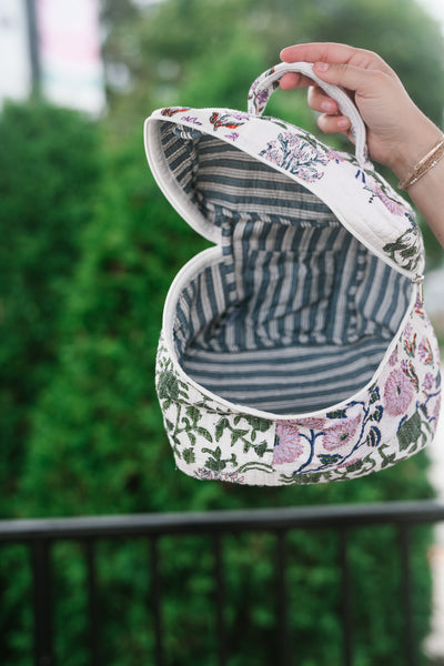 Lavender Fields Patchwork Make Up Bag