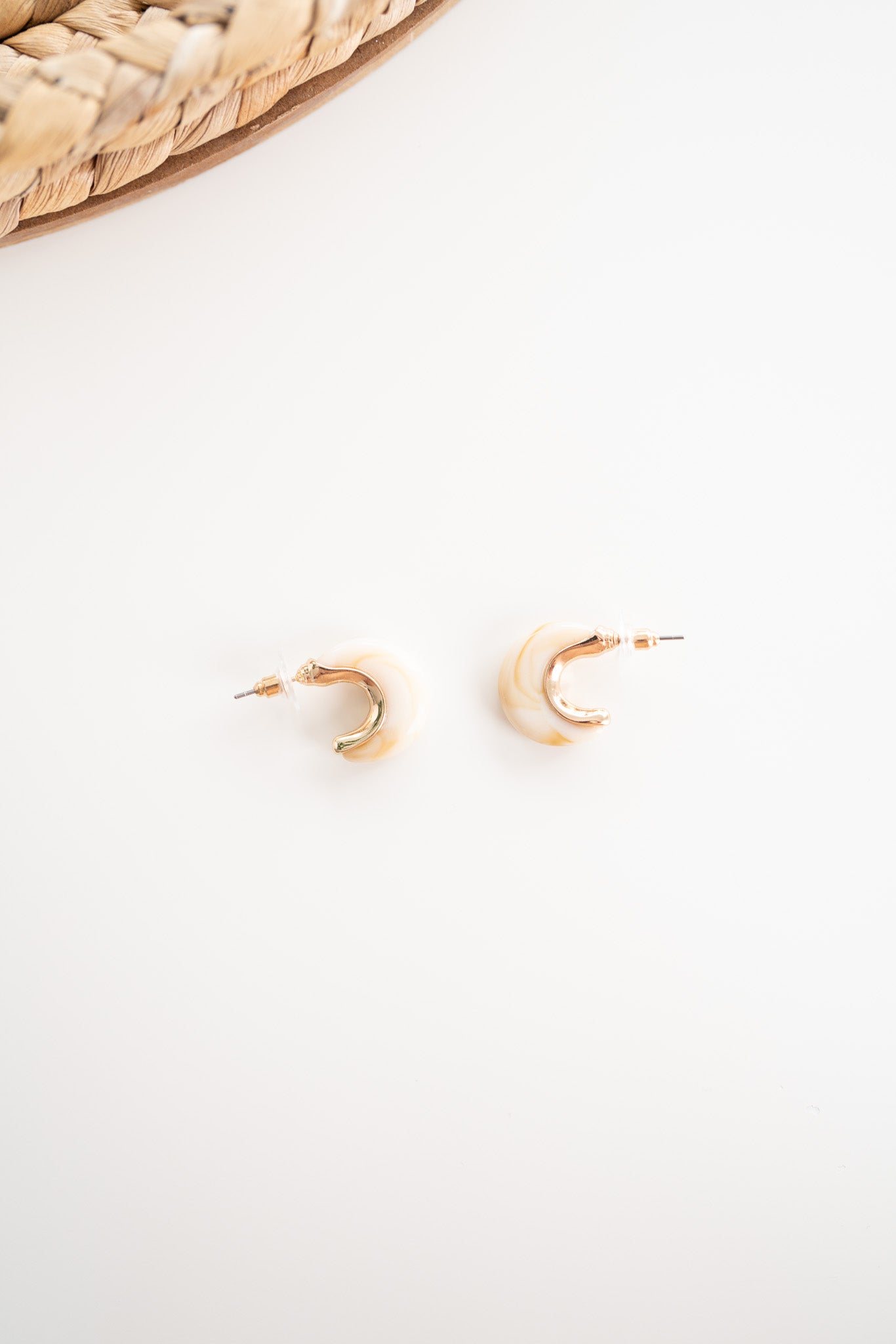 Maryann Ivory and Gold Earrings