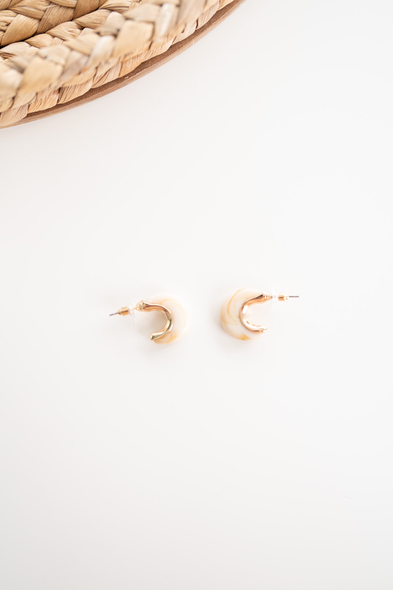 Maryann Ivory and Gold Earrings