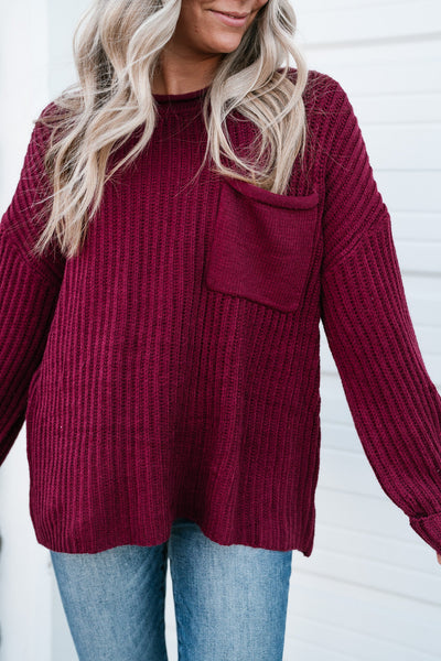 Be Happy Ribbed Knit Sweater
