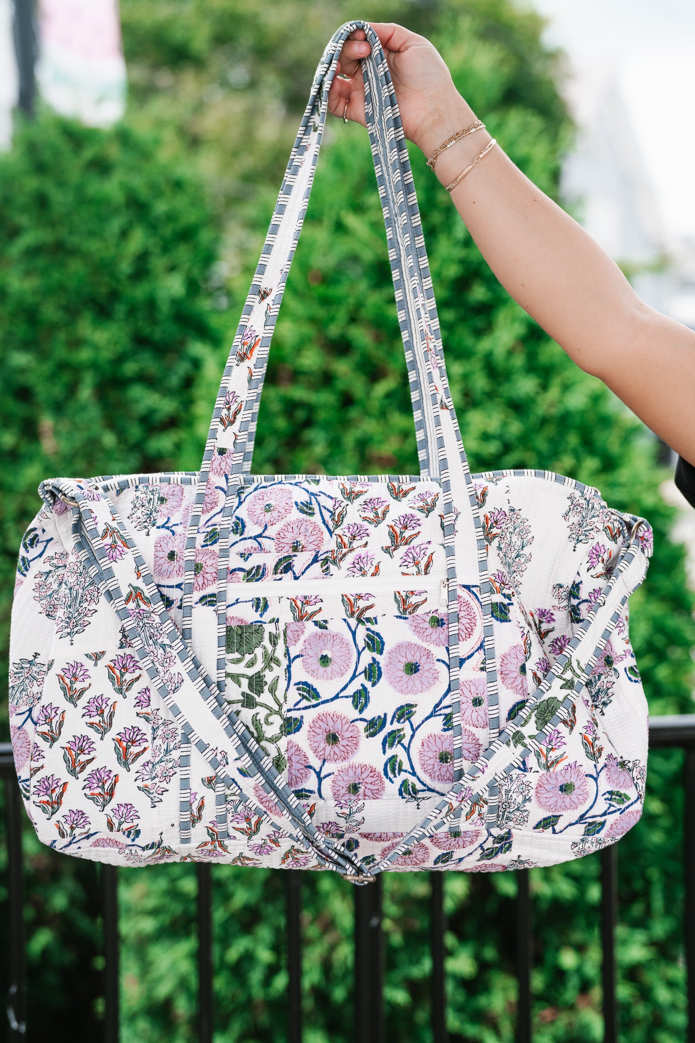 Lavender Fields Patchwork Duffle Bag