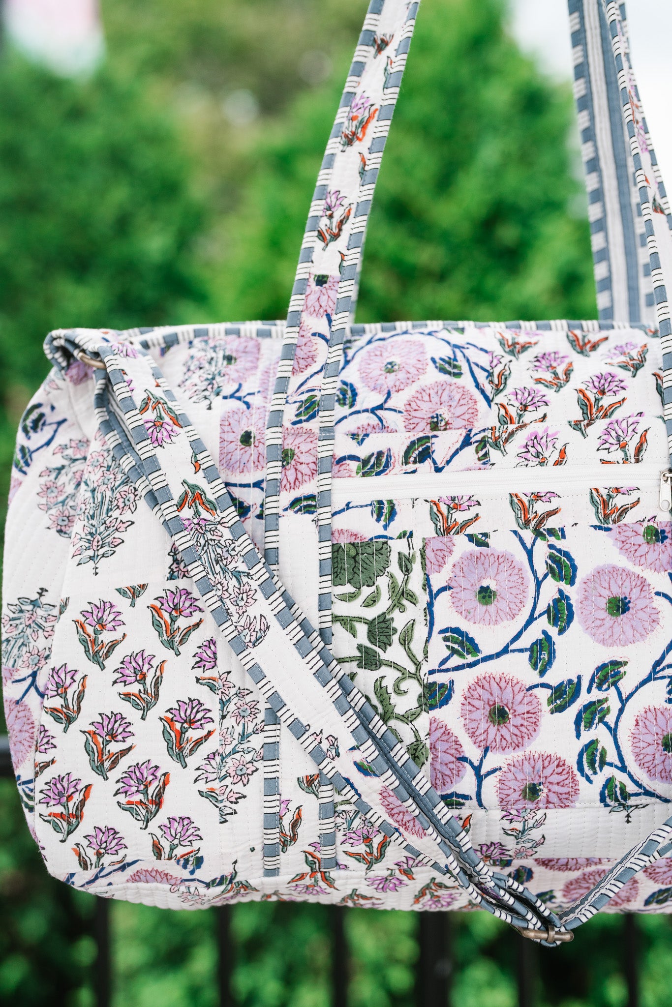 Lavender Fields Patchwork Duffle Bag