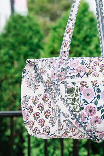 Lavender Fields Patchwork Duffle Bag