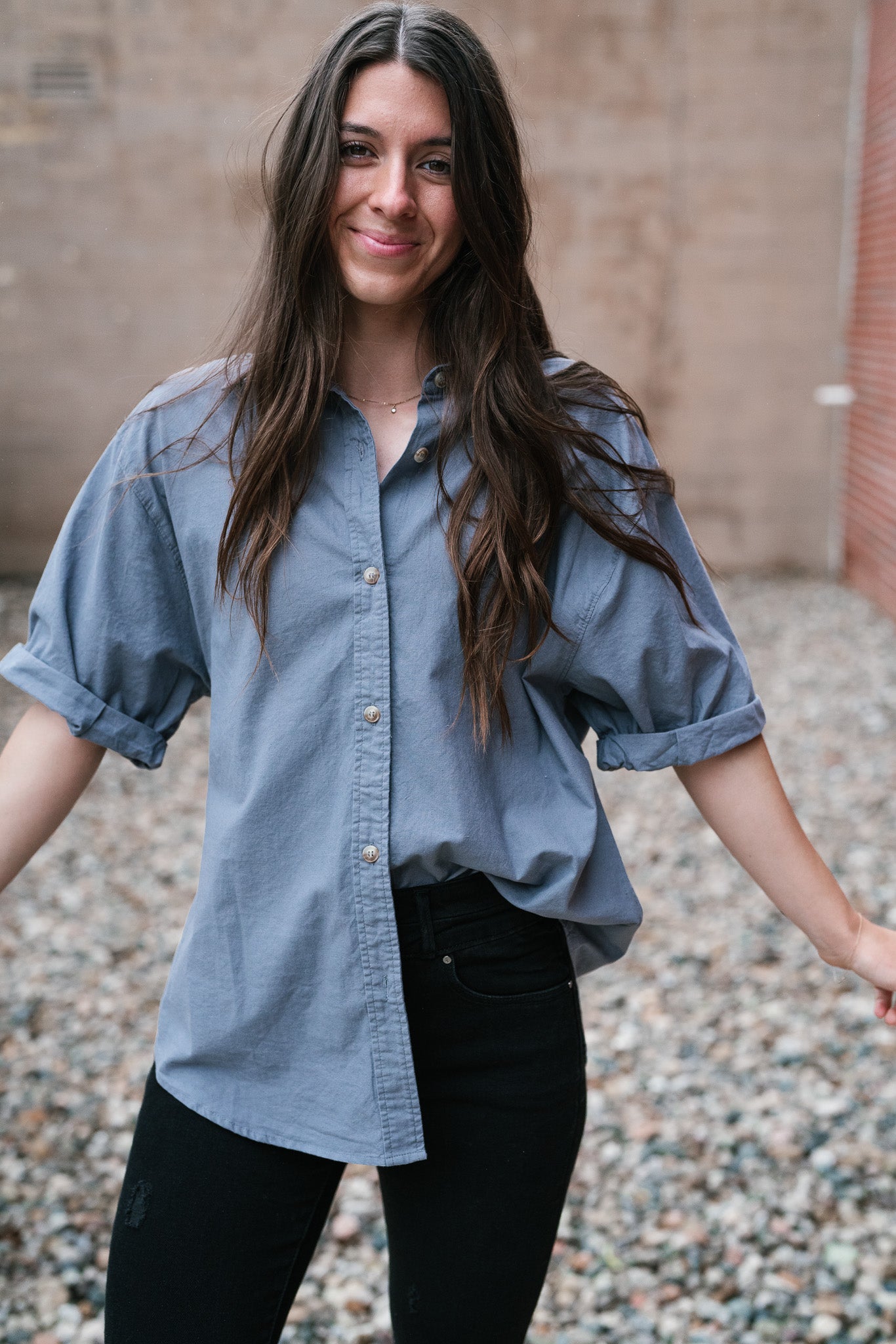 Secretly Yours Collared Button Up