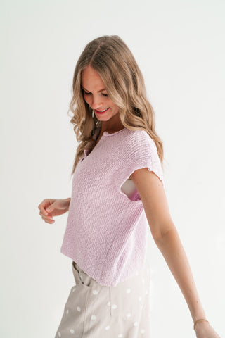 Lavender Ease Knit Top