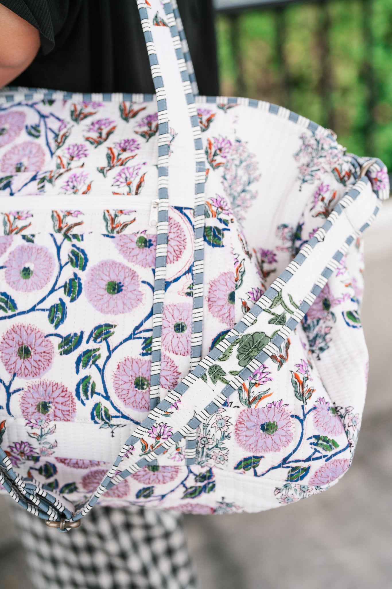 Lavender Fields Patchwork Duffle Bag