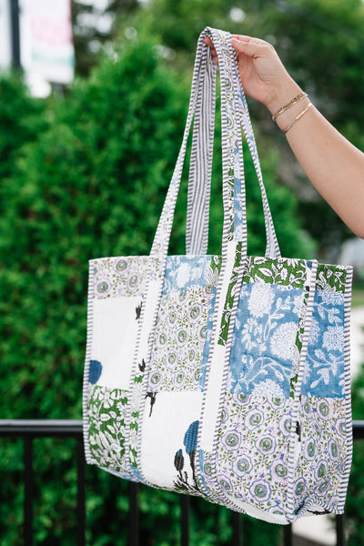 Ocean Dreams Patchwork Carryall Tote