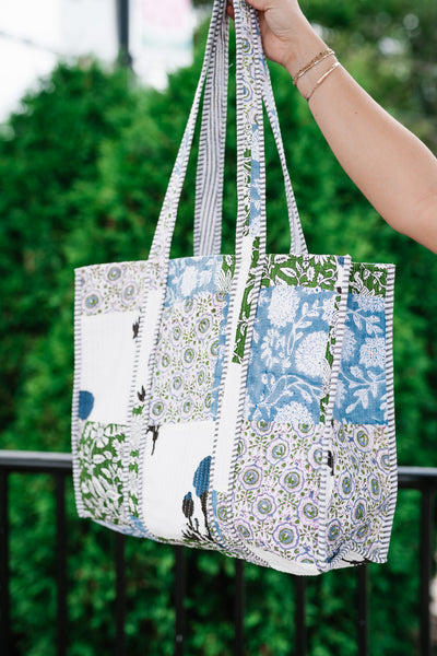 Ocean Dreams Patchwork Carryall Tote