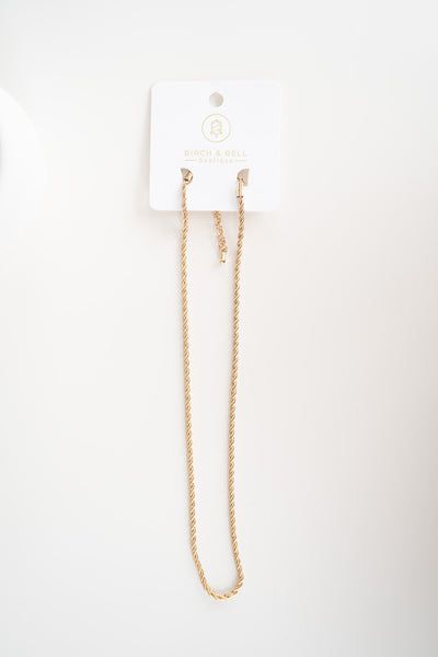 Twisted Solid Gold Necklace