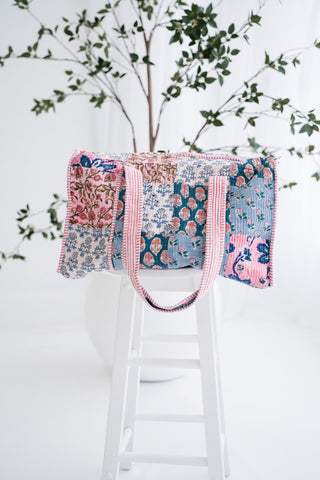 Floral Daydream Patchwork Duffle Bag