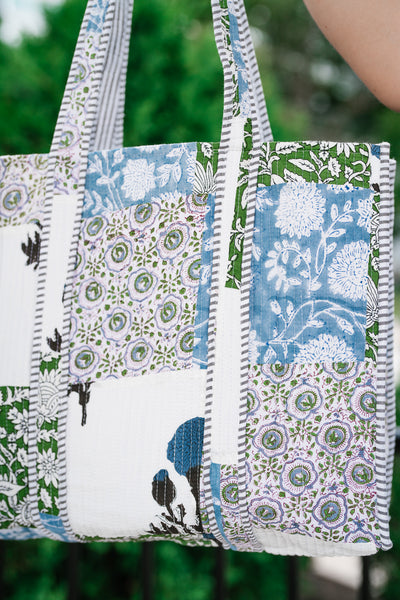 Ocean Dreams Patchwork Carryall Tote