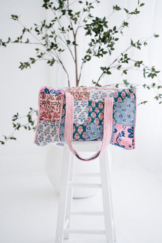 Floral Daydream Patchwork Duffle Bag