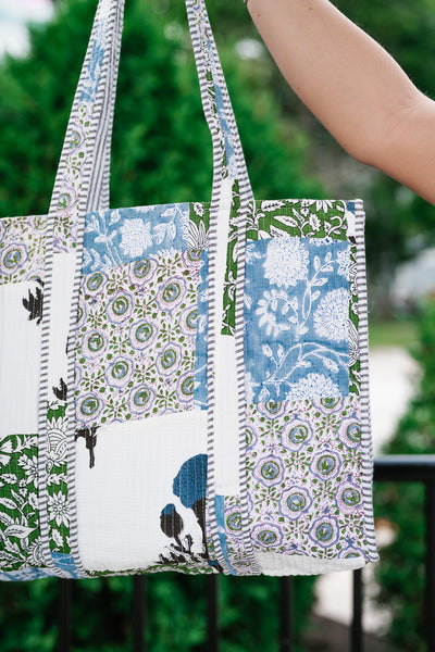 Ocean Dreams Patchwork Carryall Tote