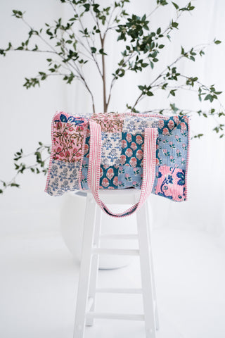 Floral Daydream Patchwork Duffle Bag