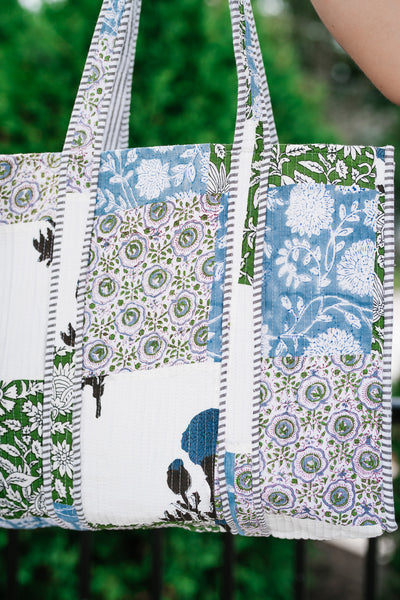 Ocean Dreams Patchwork Carryall Tote