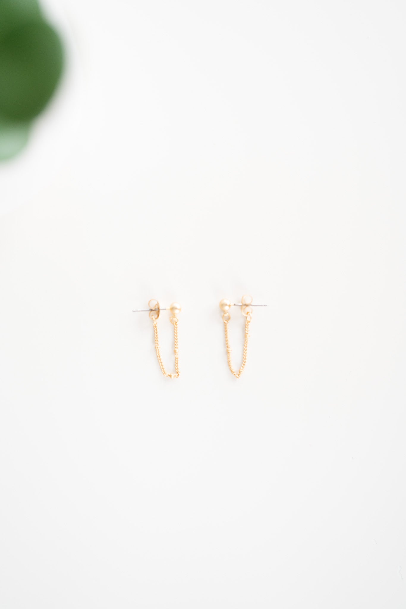 Charlotte Chain Hoop Earrings-Gold