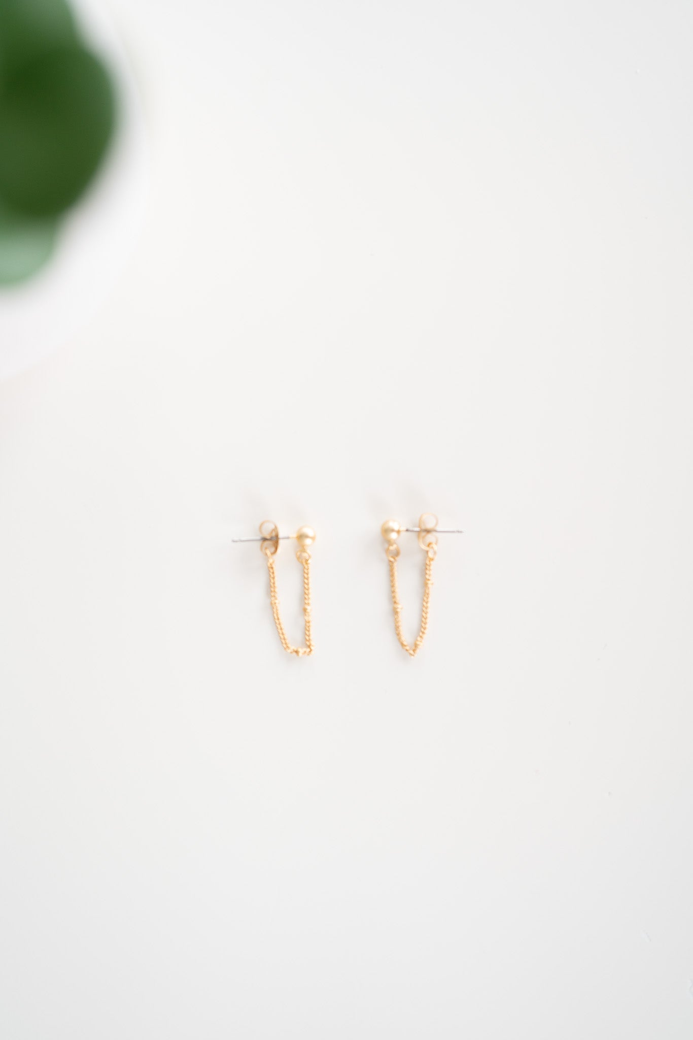 Charlotte Chain Hoop Earrings-Gold