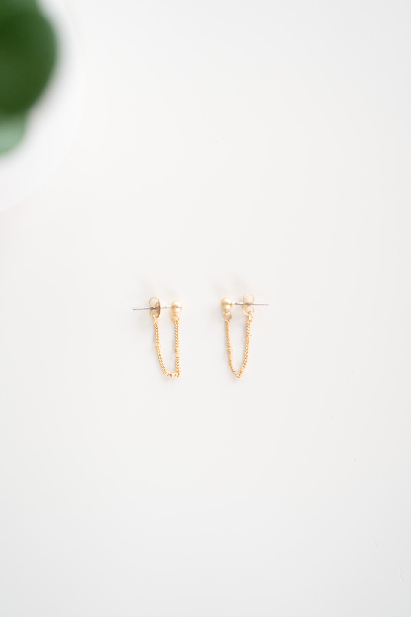 Charlotte Chain Hoop Earrings-Gold