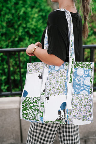 Ocean Dreams Patchwork Carryall Tote