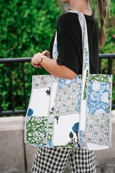 Ocean Dreams Patchwork Carryall Tote