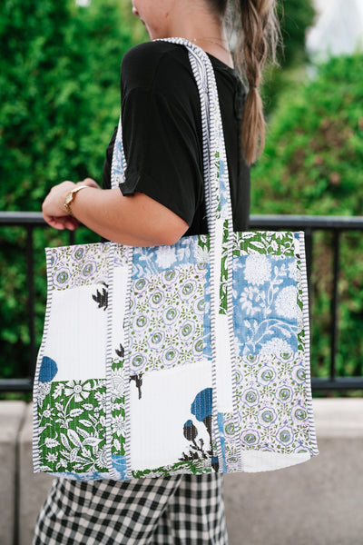 Ocean Dreams Patchwork Carryall Tote