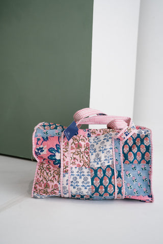 Floral Daydream Patchwork Duffle Bag
