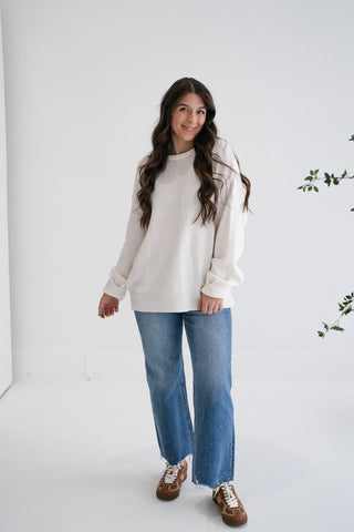 Winter Glow Crew Neck Knit Sweater